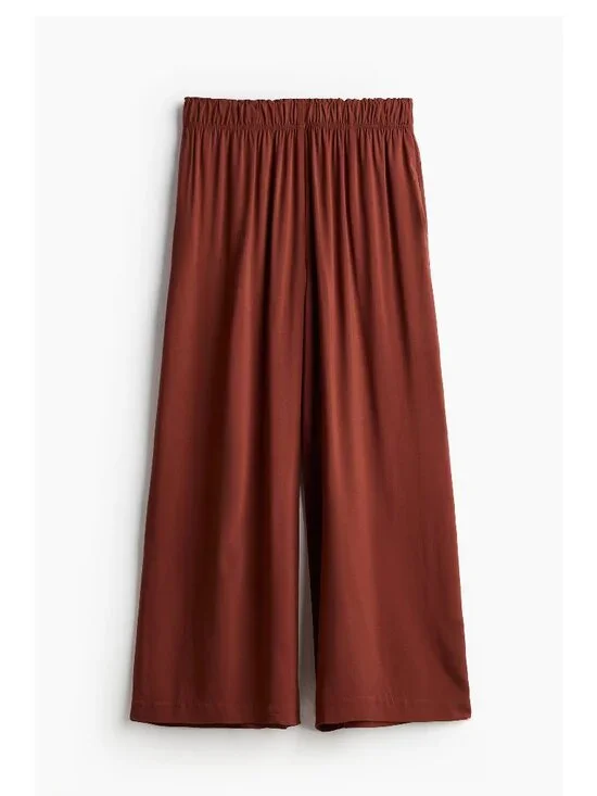 Plus size H&M "Rust Red" Cropped Pull-On Pants Size XXL Loose Fit - Picture 5 of 5